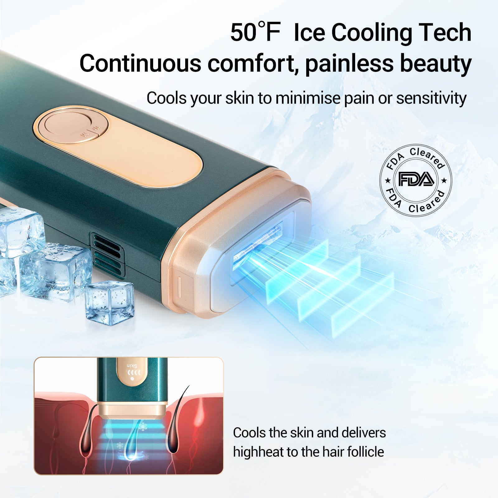 Ice Cooling IPL store laser Hair Removal for Women & Men